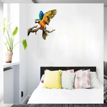 T148# Hand painted Parrot Wall Sticker Bathroom Toilet Decor Living Room Cabinet Home Decoration Decals-HomeDecorDecals_com