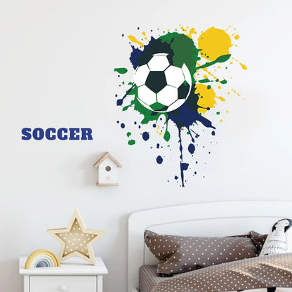 World Soccer Football Game Wall Sticker for Living Room Bedroom Home Decorative Wall Decals Kids Room Murals wallpaper Decor PVC-HomeDecorDecals_com