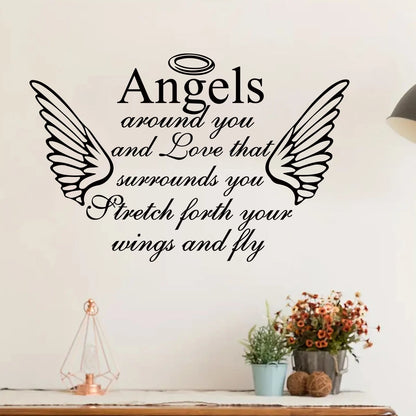Angel Wings Wall Decal | Home Decor removable peel and stick wall decal by HomeDecorDecals.