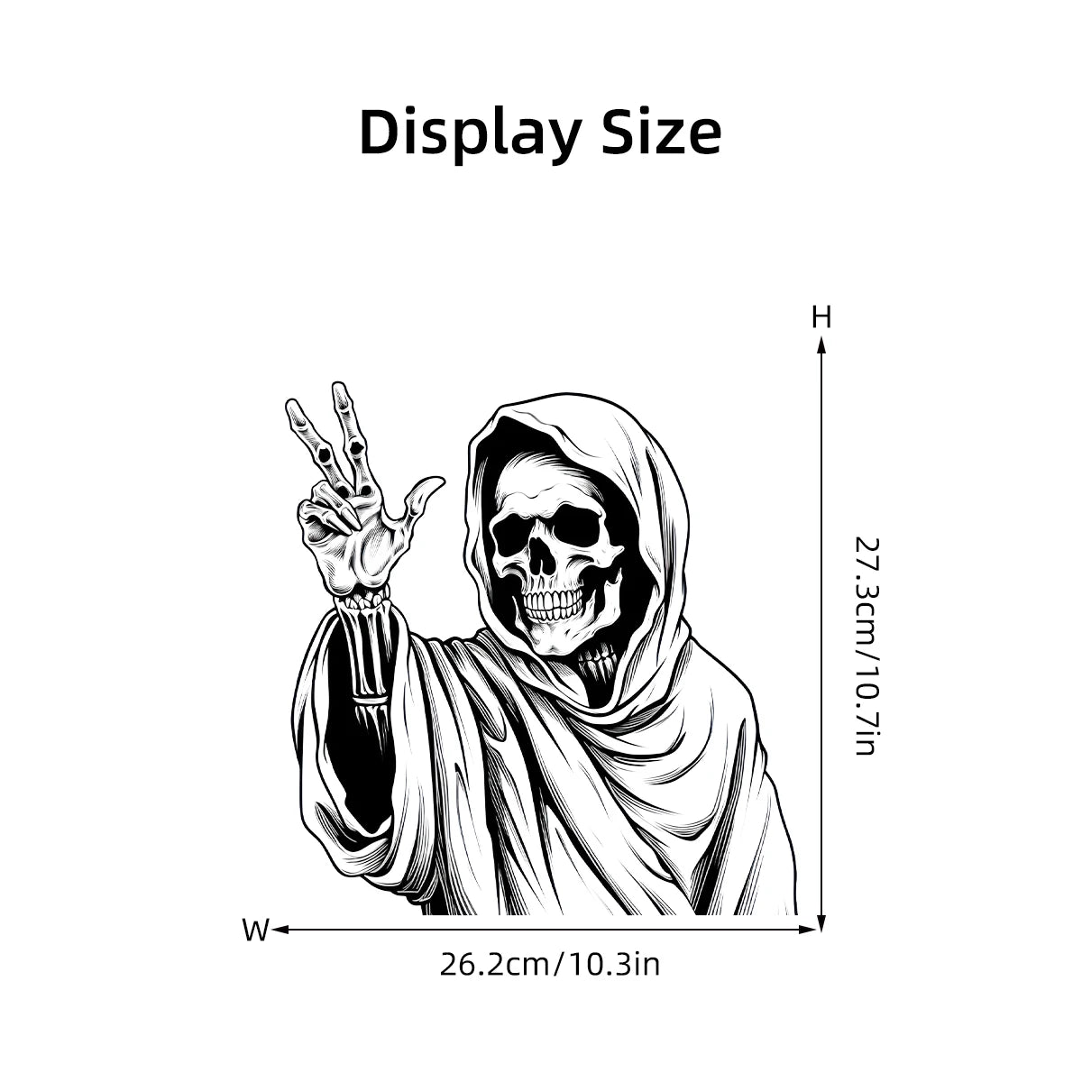 Black Cape Skull Pattern Wall Decal | Home Decor displayed in room decor by HomeDecorDecals.