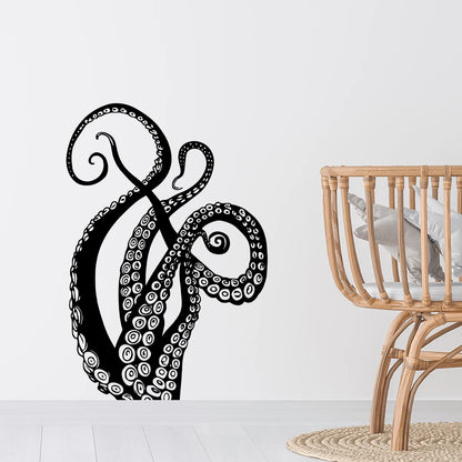 Funny Octopus Foot Silhouette Wall Stickers for Home Decor Accessories Living Room Decoration Background Wall Decals Kids Room-HomeDecorDecals_com