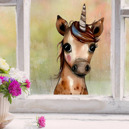 Brown Unicorn Wall Decal | Home Decor design details by HomeDecorDecals.