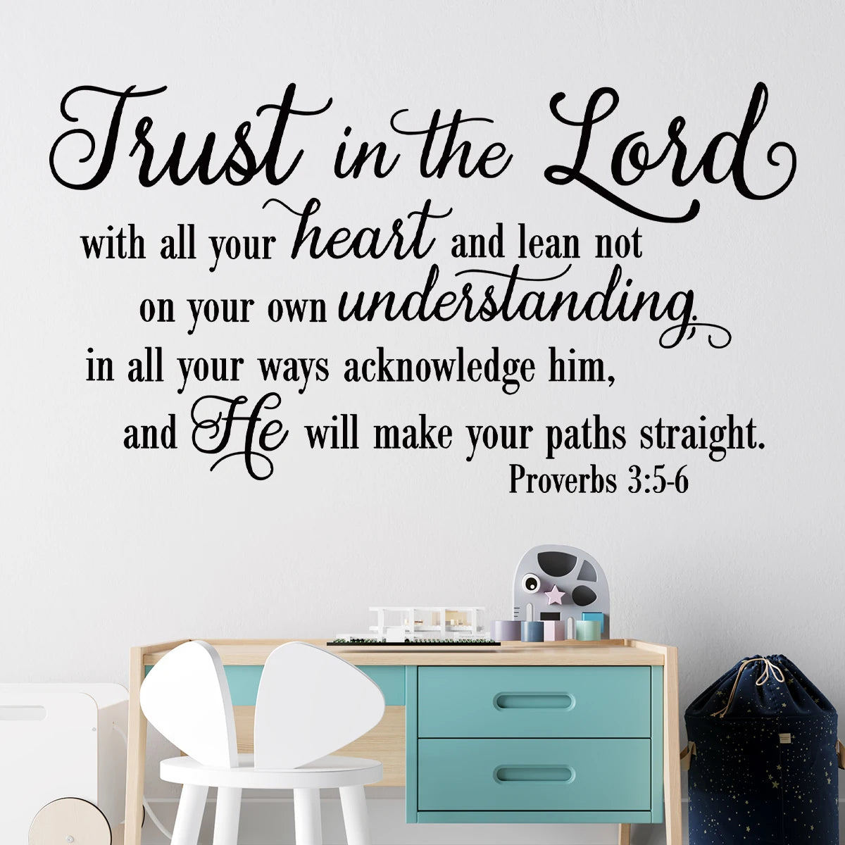 Trust in the Lord Scripture Wall Decal | Home Decor design details by HomeDecorDecals.