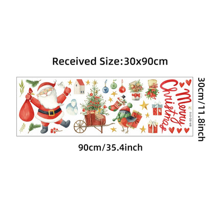 Christmas Red Santa Claus Flower Wall Decal | Home Decor displayed in room decor by HomeDecorDecals.