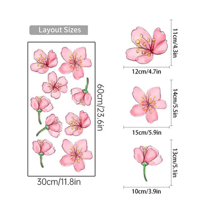 Pink Sakura Flowers Wall Decal | Home Decor by HomeDecorDecals.