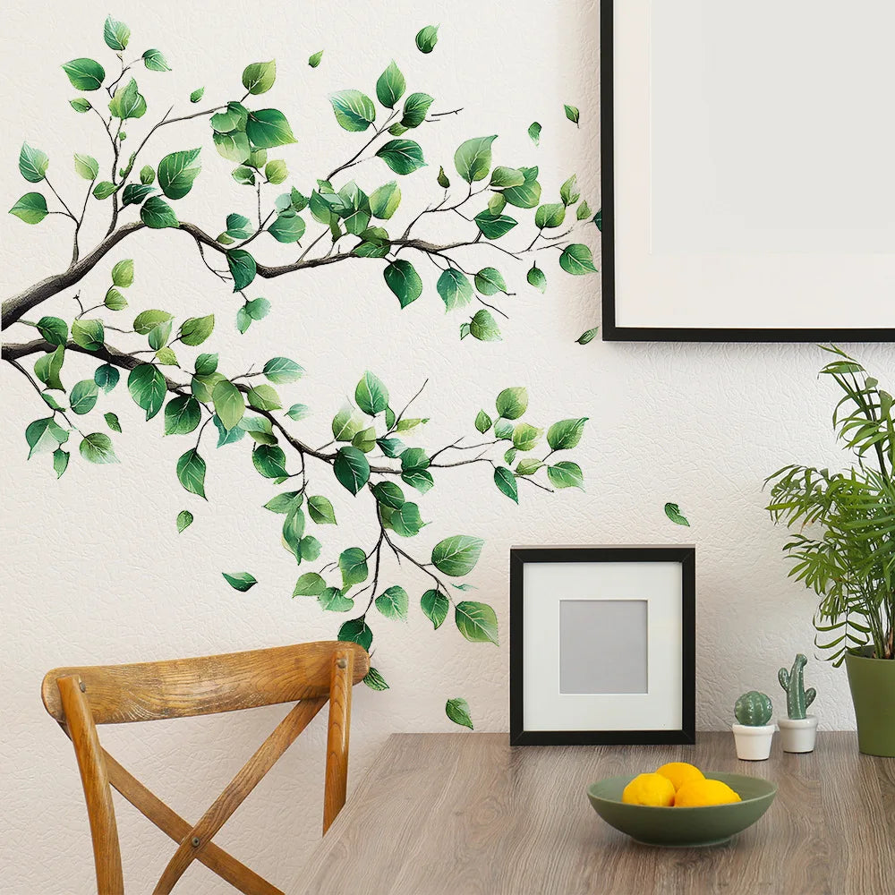 Branches and Leaves Wall Sticker Waterproof PVC Bathroom and Home Wall Decal Decor-HomeDecorDecals_com