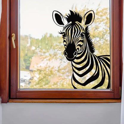 Zebra Silhouette Window Decal | Room Decor by HomeDecorDecals.