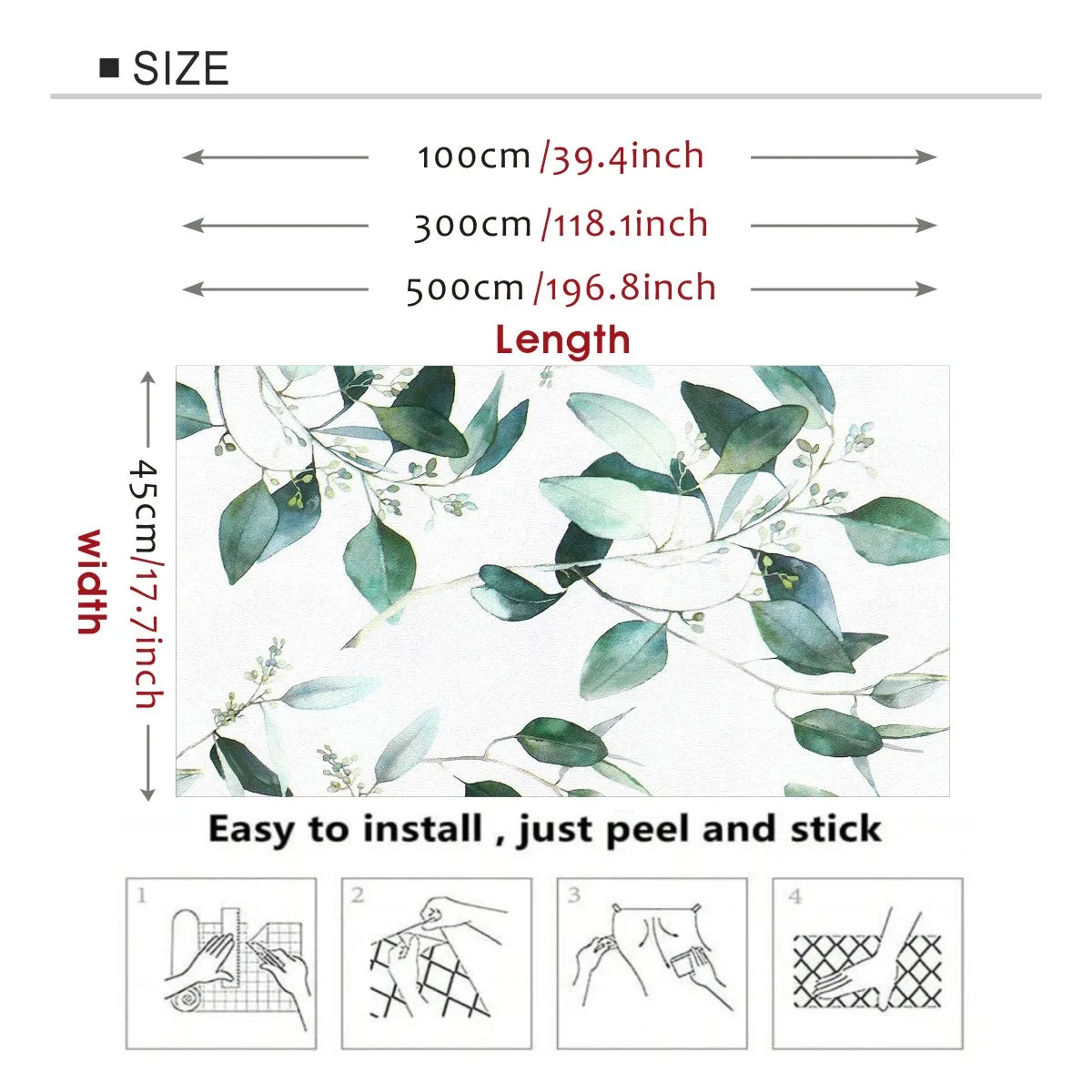 Green Leaf Peel and Stick Wall Decal | Home Decor displayed in room decor by HomeDecorDecals.