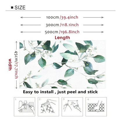 Green Leaf Peel and Stick Wall Decal | Home Decor displayed in room decor by HomeDecorDecals.
