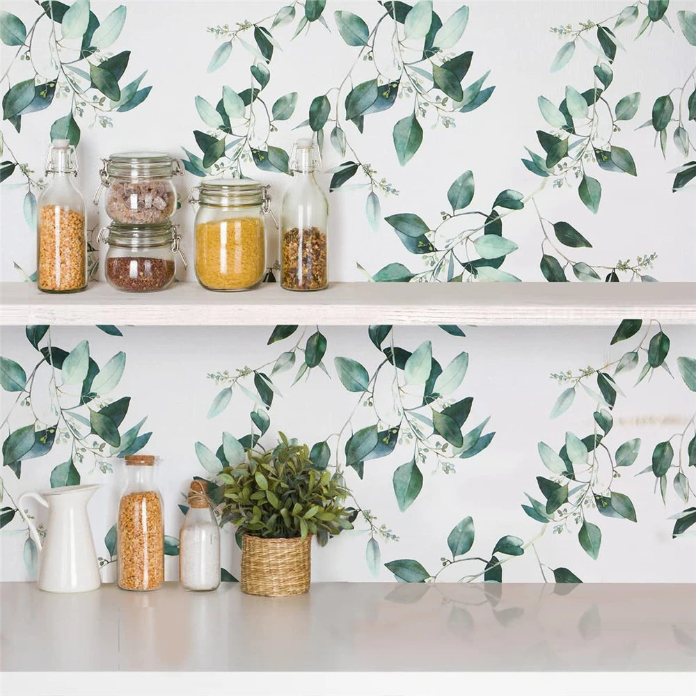 Green Leaf Peel and Stick Wall Decal | Home Decor design details by HomeDecorDecals.