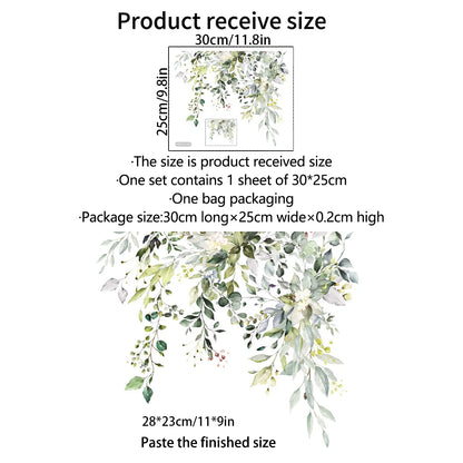 Plant Leaves Wall Sticker Toilet Sticker WC Self Adhesive Mural Beautify Flower Home Decoration Decals Refrigerator sticker-HomeDecorDecals_com