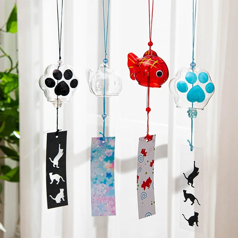 Stained Glass Wind Chimes Small Golden Fish Wind Chimes Can DIY Hand-painted Outdoor Hanging Ornaments Birthday Gift Crafts-HomeDecorDecals_com