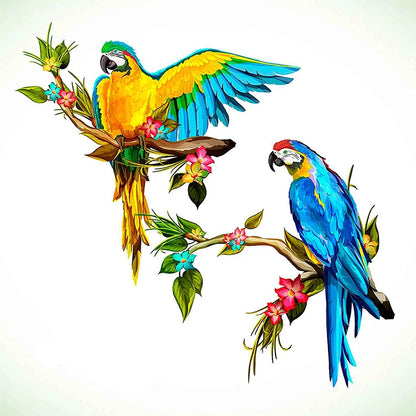 T148# Hand painted Parrot Wall Sticker Bathroom Toilet Decor Living Room Cabinet Home Decoration Decals-HomeDecorDecals_com