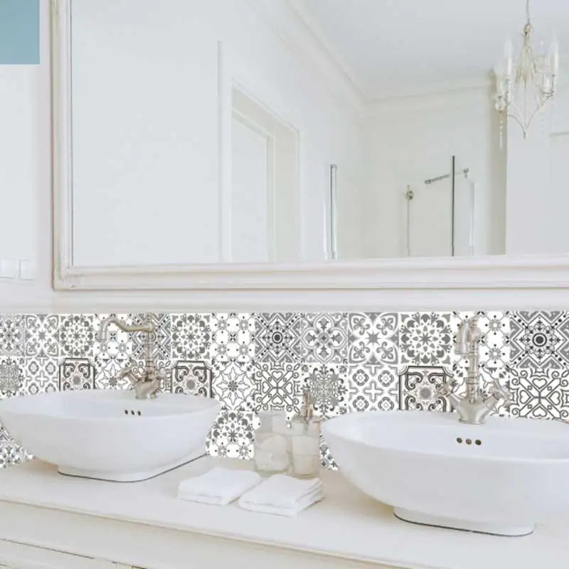 Additional view of Frosted Matte Film Tile Wall Decal | Home Decor by HomeDecorDecals.