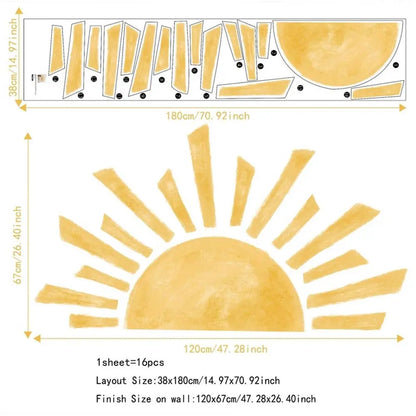 Sunshine Half Sun Wall Decal | Home Decor home decor design by HomeDecorDecals.