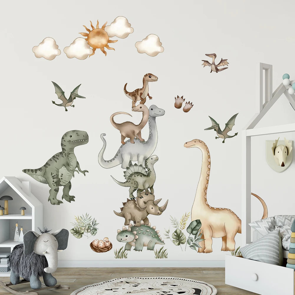 Dinosaur Park Wall Stickers Baby Room Bedroom Living Room Wall Stickers Art Wall Stickers Mural Paintings-HomeDecorDecals_com