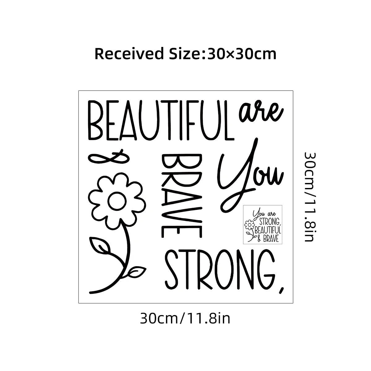 Beautiful Text and Flower Wall Decal | Home Decor decorative wall feature by HomeDecorDecals.