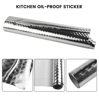 5/2/1M Modern Kitchen Oil-proof Self Adhesives Stickers High-temperature Aluminum Foil Gas Stove Cabinet Contact Sticke-HomeDecorDecals_com