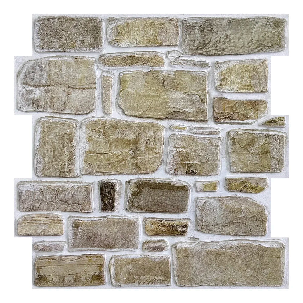 3D Tile Stickers, 3D Faux Stone Textures, Matte, 30cm x 30cm, Water and Mold Resistant, for Living Room, Kitchen Wall Update-HomeDecorDecals_com