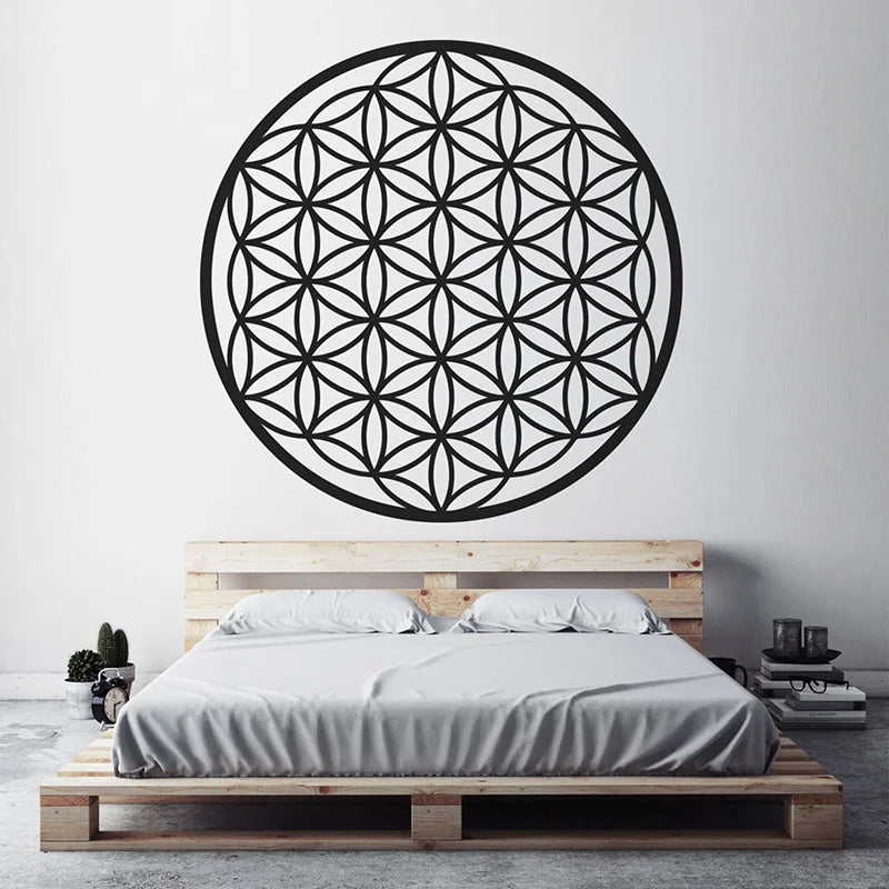 Flower of Life Wall Decal | Home Decor displayed in room decor by HomeDecorDecals.
