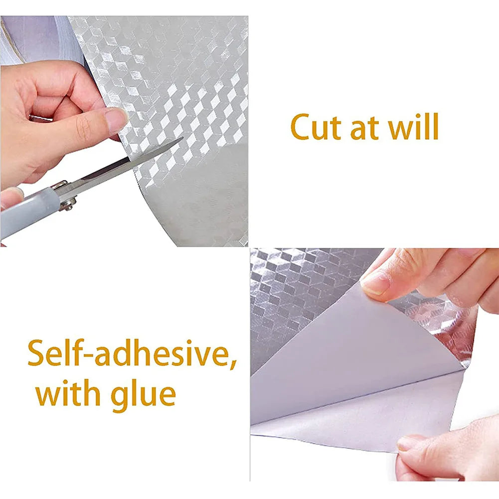 5/2/1M Modern Kitchen Oil-proof Self Adhesives Stickers High-temperature Aluminum Foil Gas Stove Cabinet Contact Sticke-HomeDecorDecals_com