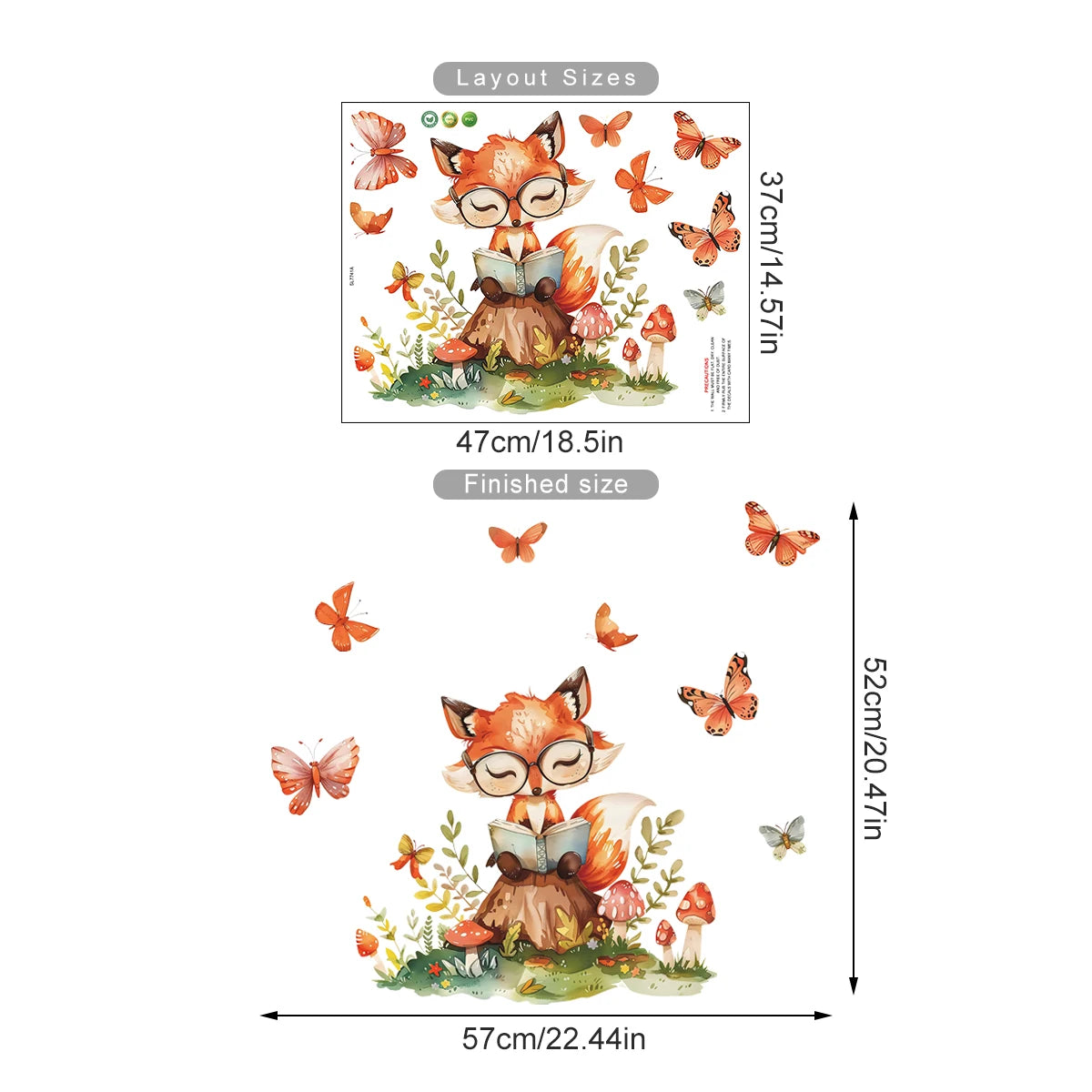 Animals reading in the fairytale tree house Wall Sticker Vinyl Baby Nursery Art Decals for Kids Room Home Decor-HomeDecorDecals_com