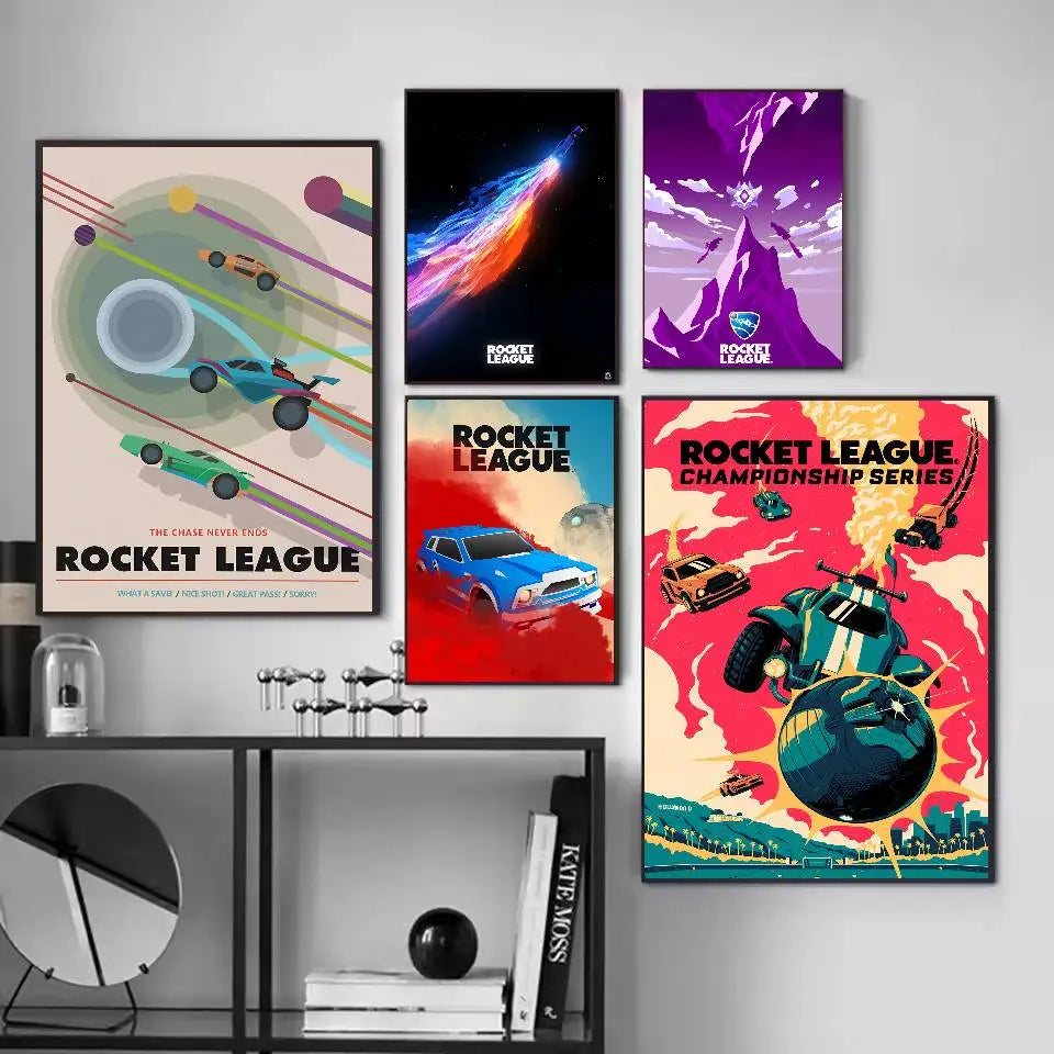 game R-Rocket L-League Poster Self-adhesive Art Waterproof Paper Sticker Coffee House Bar Dorm Room Wall Decor-HomeDecorDecals_com
