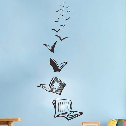1PCS books textbooks thought bedroom living room entrance dormitory home decoration wall stickers self-adhesive-HomeDecorDecals_com