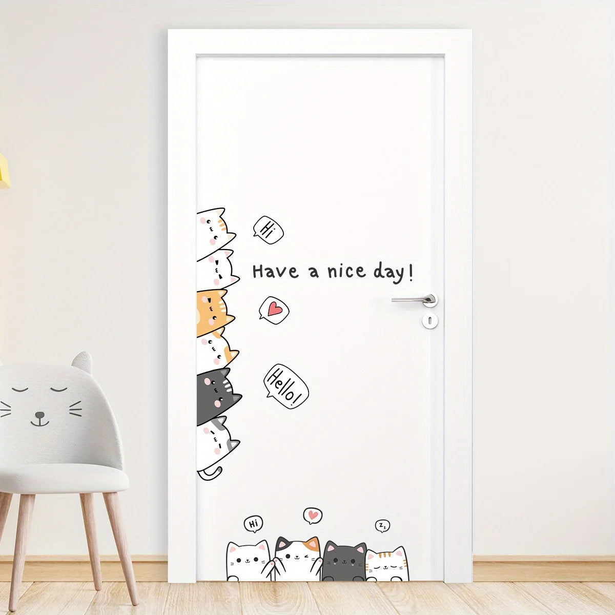 Cartoon 10 Cats Wall Decal | Home Decor design details by HomeDecorDecals.