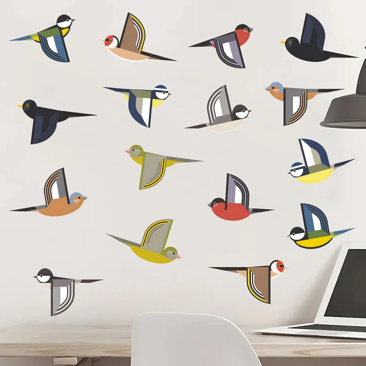 Cartoon Cute Animals Birds Wall Windows Sticker Kids Room Decoration Baby Room for Bedroom Home Decor Living Room Wall Decals-HomeDecorDecals_com