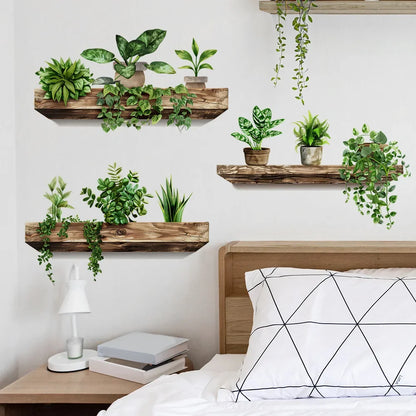 Potted Plant Wall Stickers DIY Removable Decals-HomeDecorDecals_com