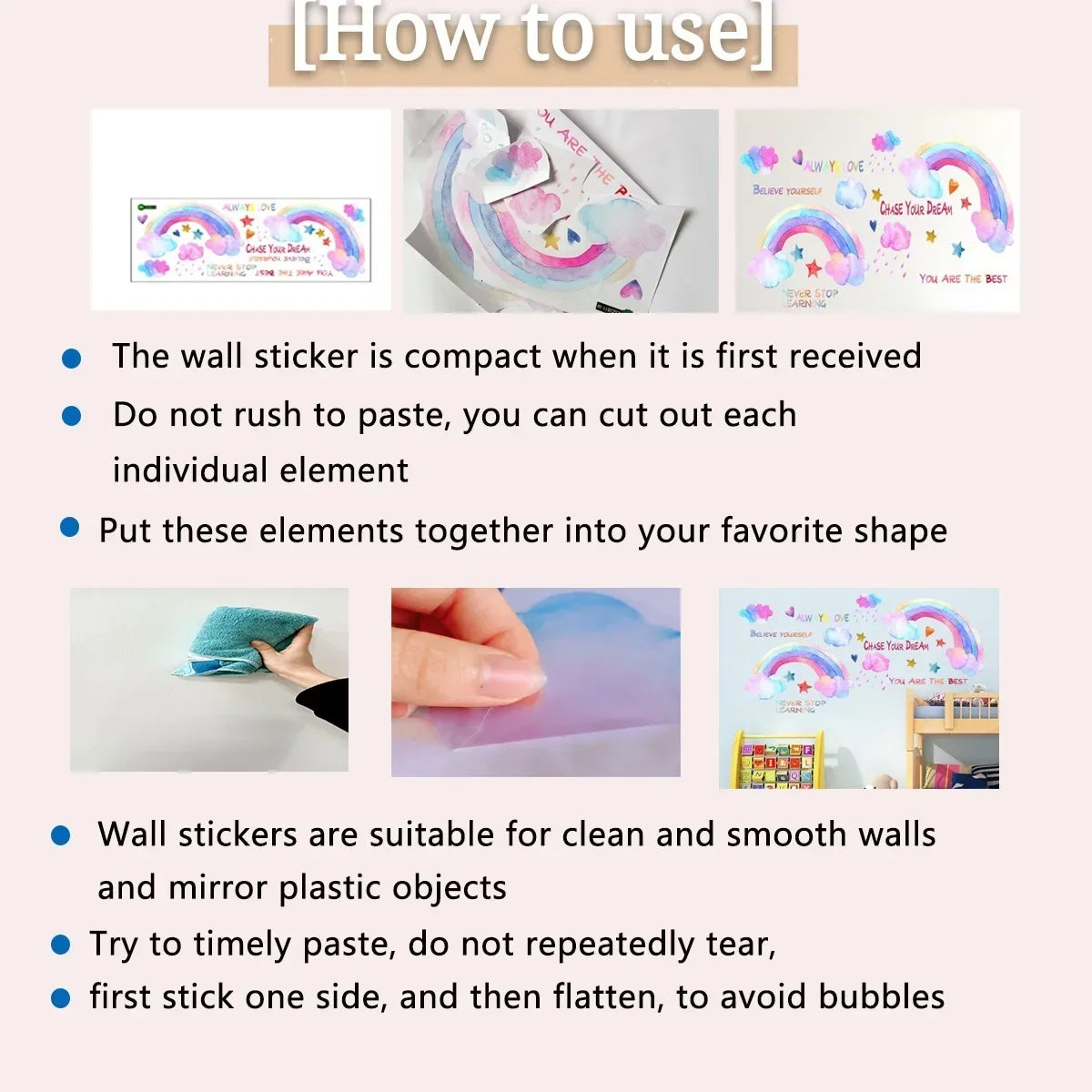 Children Growth Height Ruler Sticker To Measure And Record Kids Height With Unicorn Dinosaur Giraffe Cartoon Nursery Decor-HomeDecorDecals_com