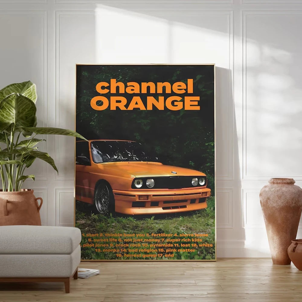 Modern Racing Blond Frank Ocean Cars Rap Hypebeast Fashion Wall Art Canvas Painting Posters For Living Room Home Decor-HomeDecorDecals_com