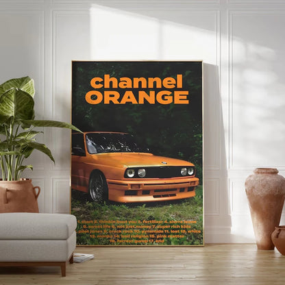 Modern Racing Blond Frank Ocean Cars Rap Hypebeast Fashion Wall Art Canvas Painting Posters For Living Room Home Decor-HomeDecorDecals_com