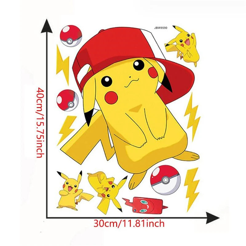 3D Cartoon Pikachu Wall Sticker for Kids Room Decor-HomeDecorDecals_com