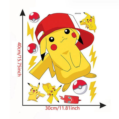 3D Cartoon Pikachu Wall Sticker for Kids Room Decor-HomeDecorDecals_com