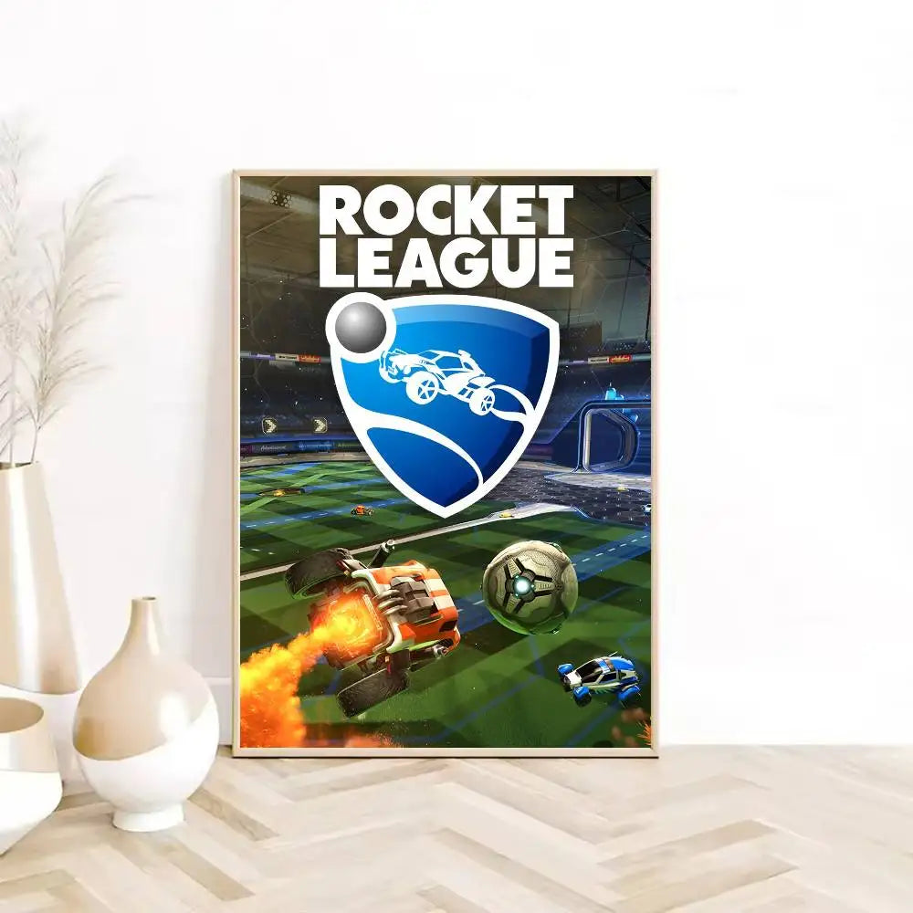game R-Rocket L-League Poster Self-adhesive Art Waterproof Paper Sticker Coffee House Bar Dorm Room Wall Decor-HomeDecorDecals_com