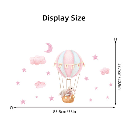 Cute Rabbit And Balloon Wall Decal for Kids-HomeDecorDecals_com