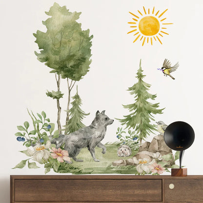 Cartoon Forest Animals Wall Stickers For Décor-HomeDecorDecals_com