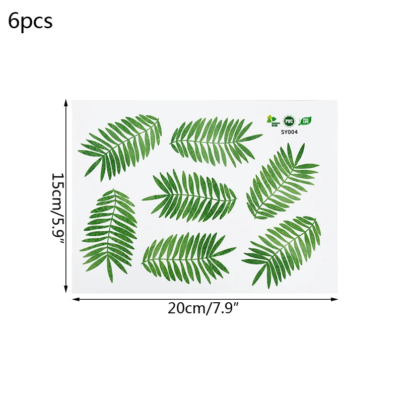 Tropical Leaves and Flowers Wall Decal | Home Decor displayed in room decor by HomeDecorDecals.