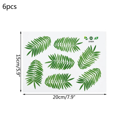 Tropical Leaves and Flowers Wall Decal | Home Decor displayed in room decor by HomeDecorDecals.