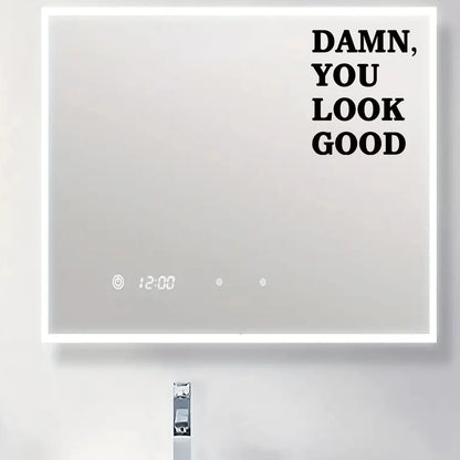 Encouraging Text Wall Mirror Decal | Home Decor removable peel and stick wall decal by HomeDecorDecals.