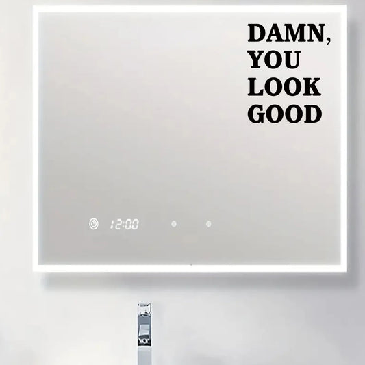 Encouraging Text Wall Mirror Decal | Home Decor removable peel and stick wall decal by HomeDecorDecals.