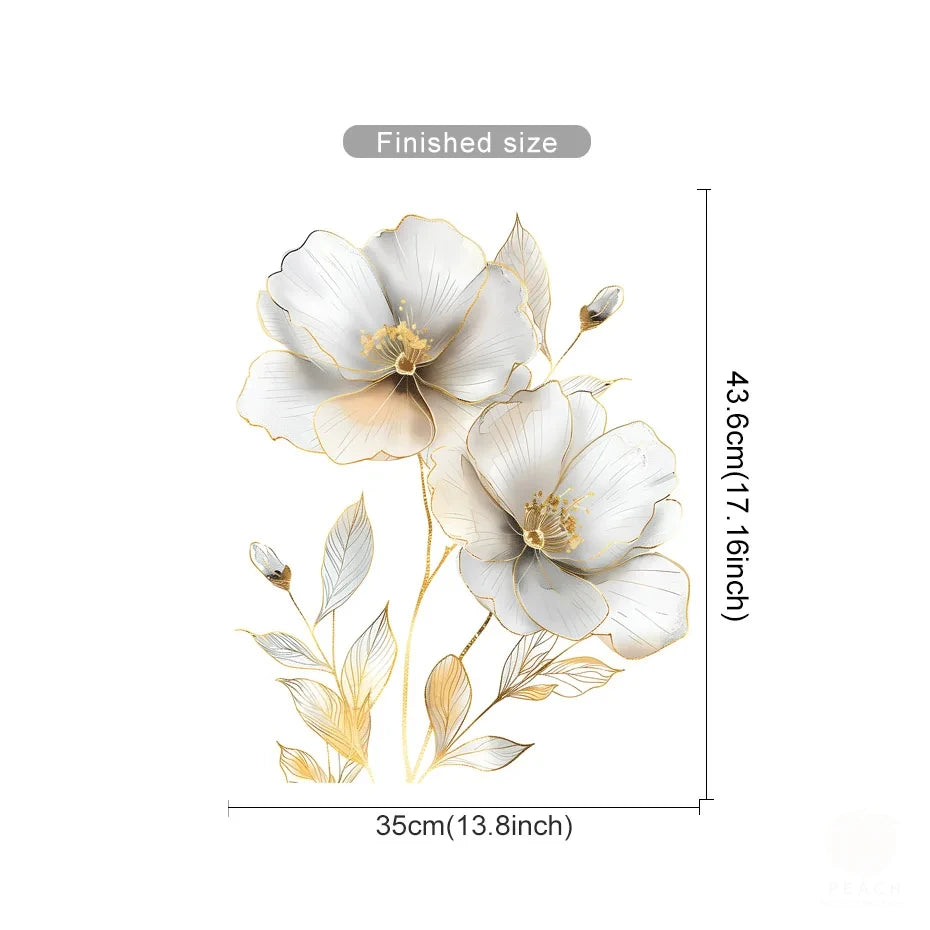 Flower Wall Decal | Home Decor displayed in room decor by HomeDecorDecals.