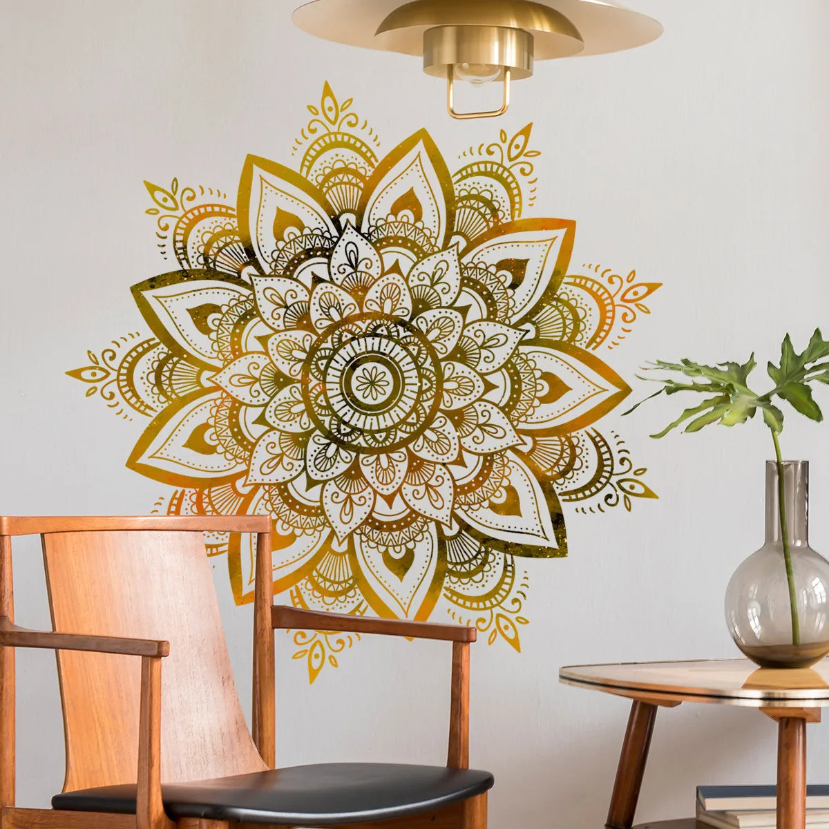 Mandala Lotus Flower Mural Wall Decal | Home Decor home decor design by HomeDecorDecals.