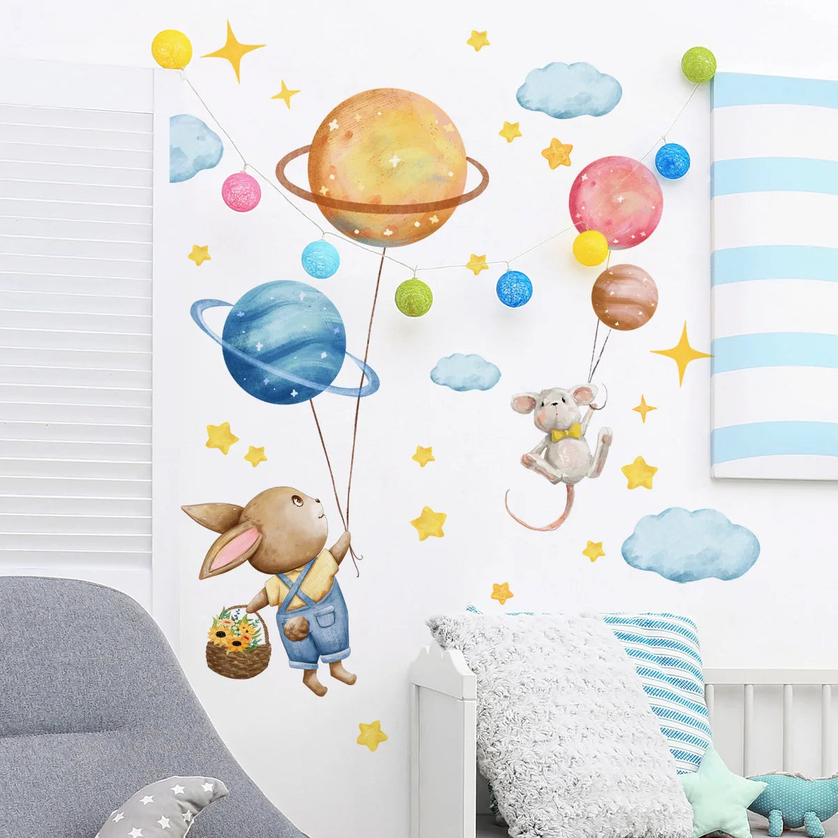 Creative cartoon Wall Stickers Home Wall Decor detachable Self-adhesive Kids Room Decoration Bedroom Background Wall Stickers-HomeDecorDecals_com