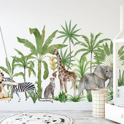 Africa Animals Wall Sticker Elephant Giraffe 15093cm-HomeDecorDecals_com