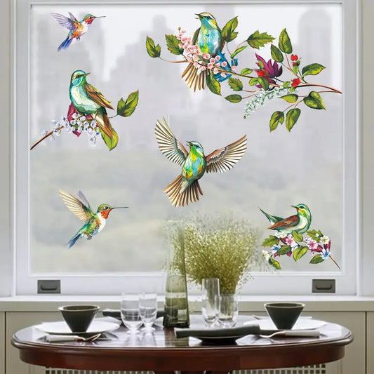Watercolour Bird Branch Window Decal for Home Décor-HomeDecorDecals_com