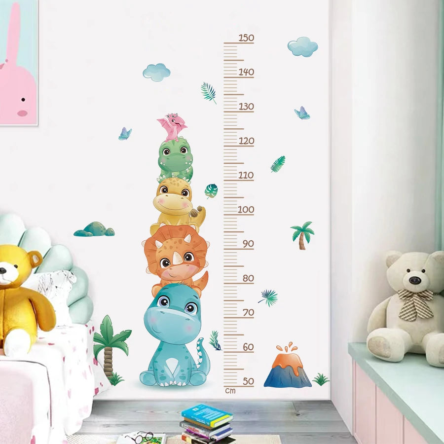 Cute Unicorn Animals Height Measurement Wall Stickers for Kids Room Bedroom Nursery Home Decoration Wall Decals-HomeDecorDecals_com