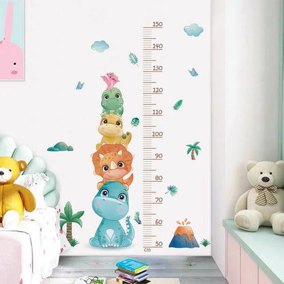 Cute Unicorn Animals Height Measurement Wall Stickers for Kids Room Bedroom Nursery Home Decoration Wall Decals-HomeDecorDecals_com
